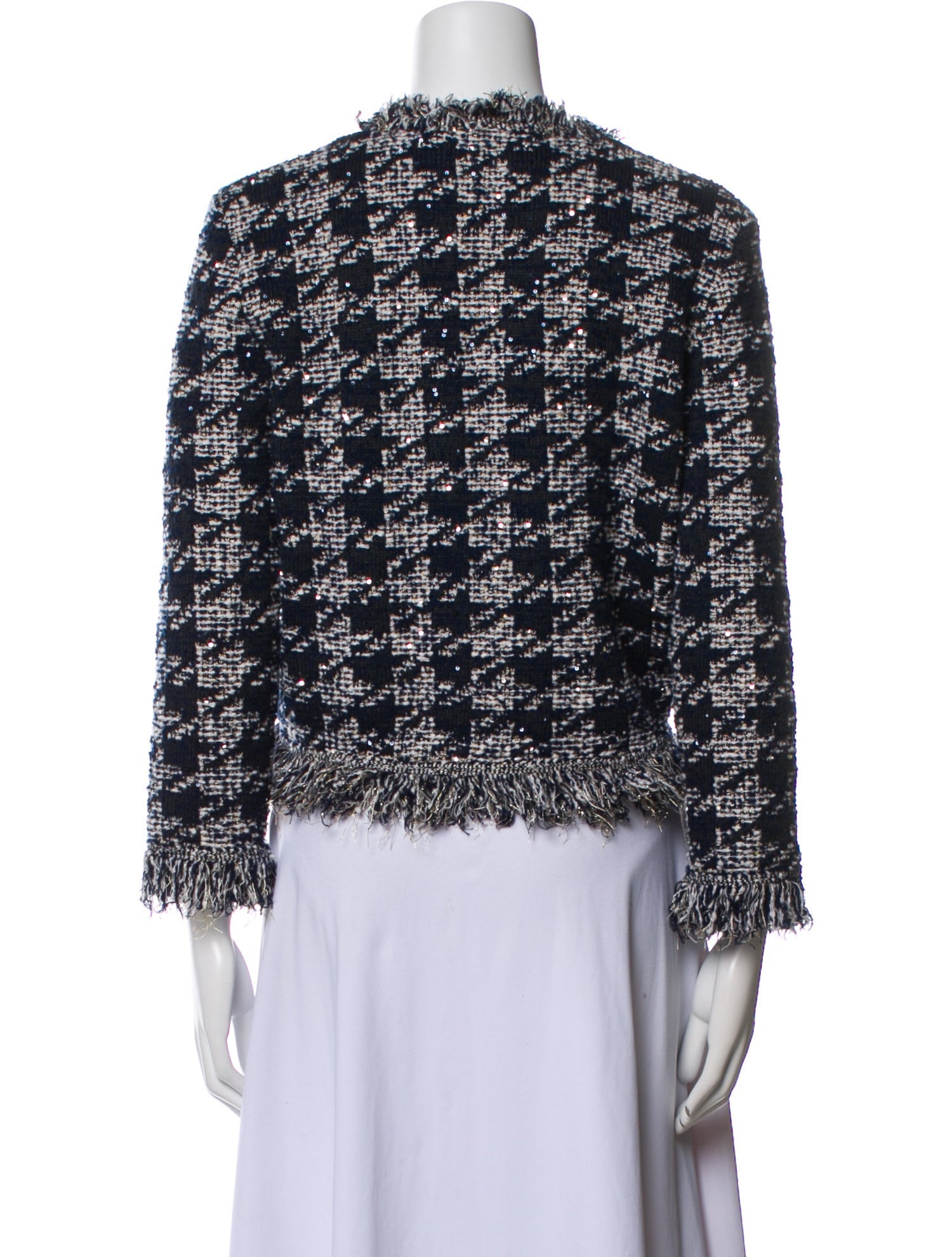 Oscar de la Renta Wool Tweed Pattern Evening Jacket