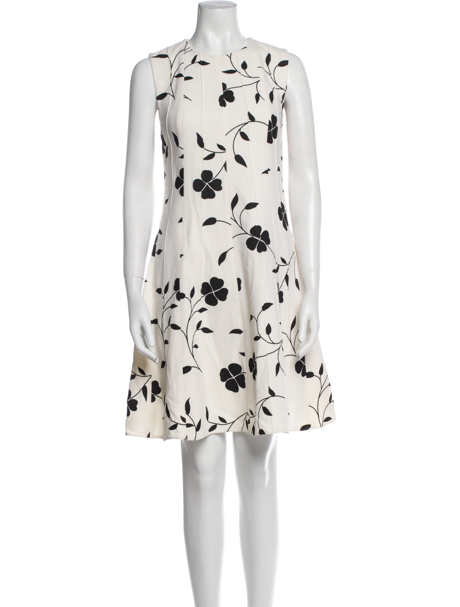 Oscar de la Renta Floral Print Mini Dress