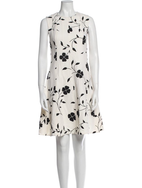 Oscar de la Renta Floral Print Mini Dress