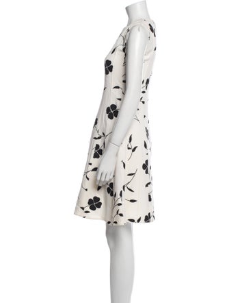 Oscar de la Renta Floral Print Mini Dress