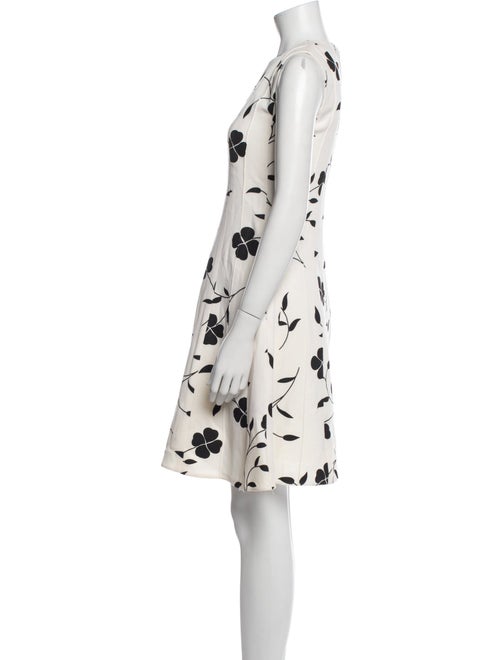 Oscar de la Renta Floral Print Mini Dress