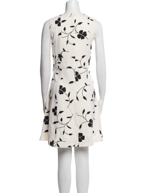 Oscar de la Renta Floral Print Mini Dress