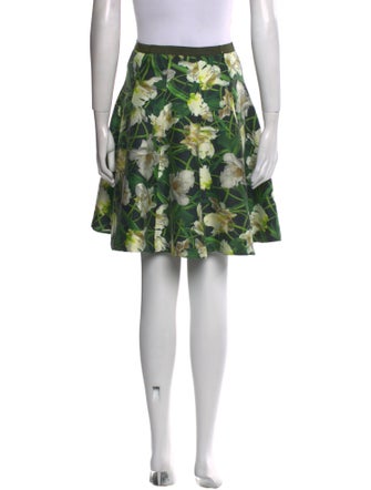 Oscar de la Renta Floral Print Knee-Length Skirt