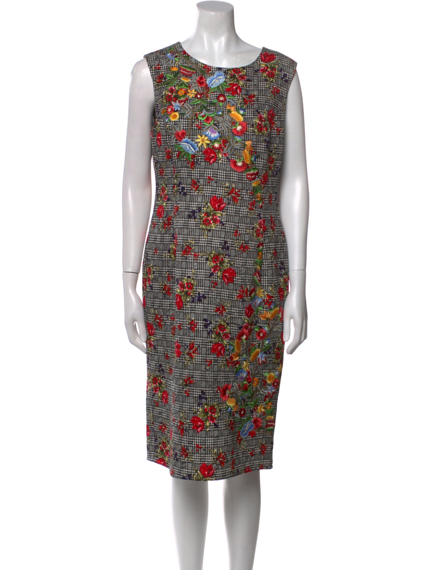 Oscar de la Renta Wool Knee-Length Dress