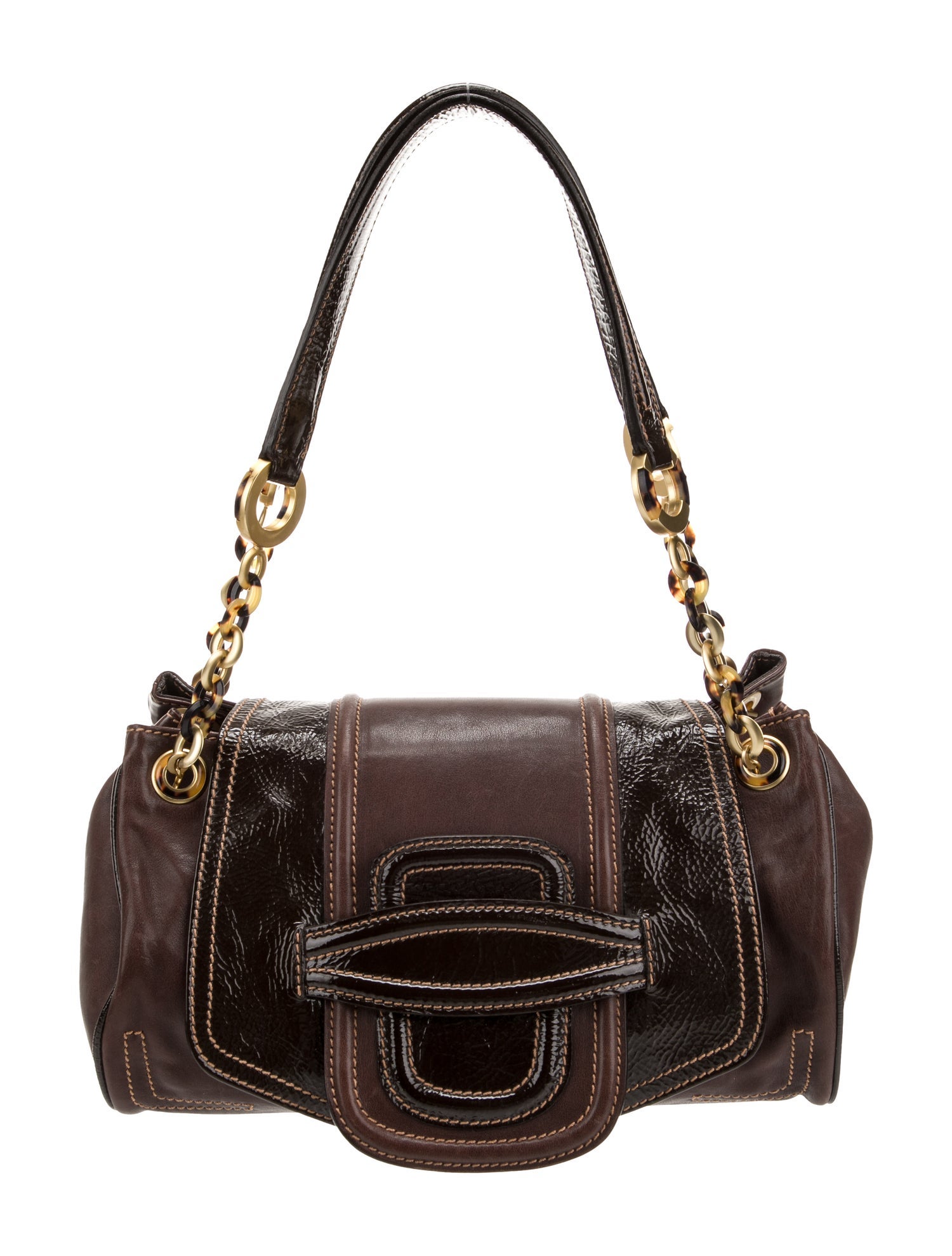 Oscar de la Renta Leather Shoulder Bag