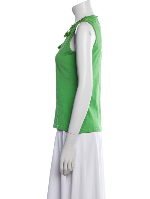 Oscar de la Renta Silk Crew Neck Top