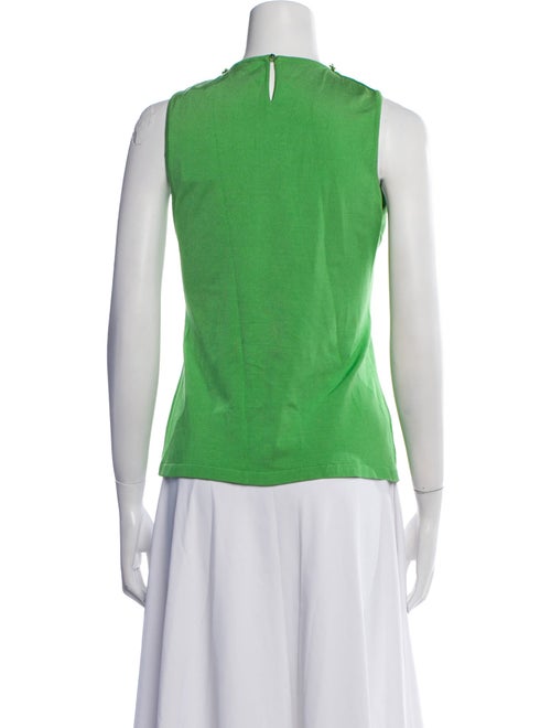 Oscar de la Renta Silk Crew Neck Top