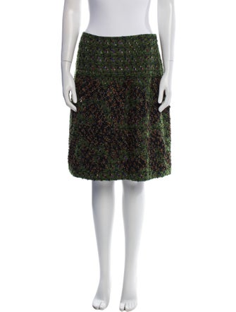 Oscar de la Renta Printed Knee-Length Skirt