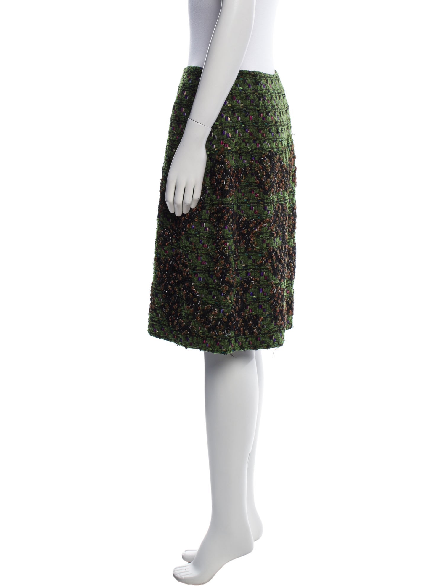 Oscar de la Renta Printed Knee-Length Skirt
