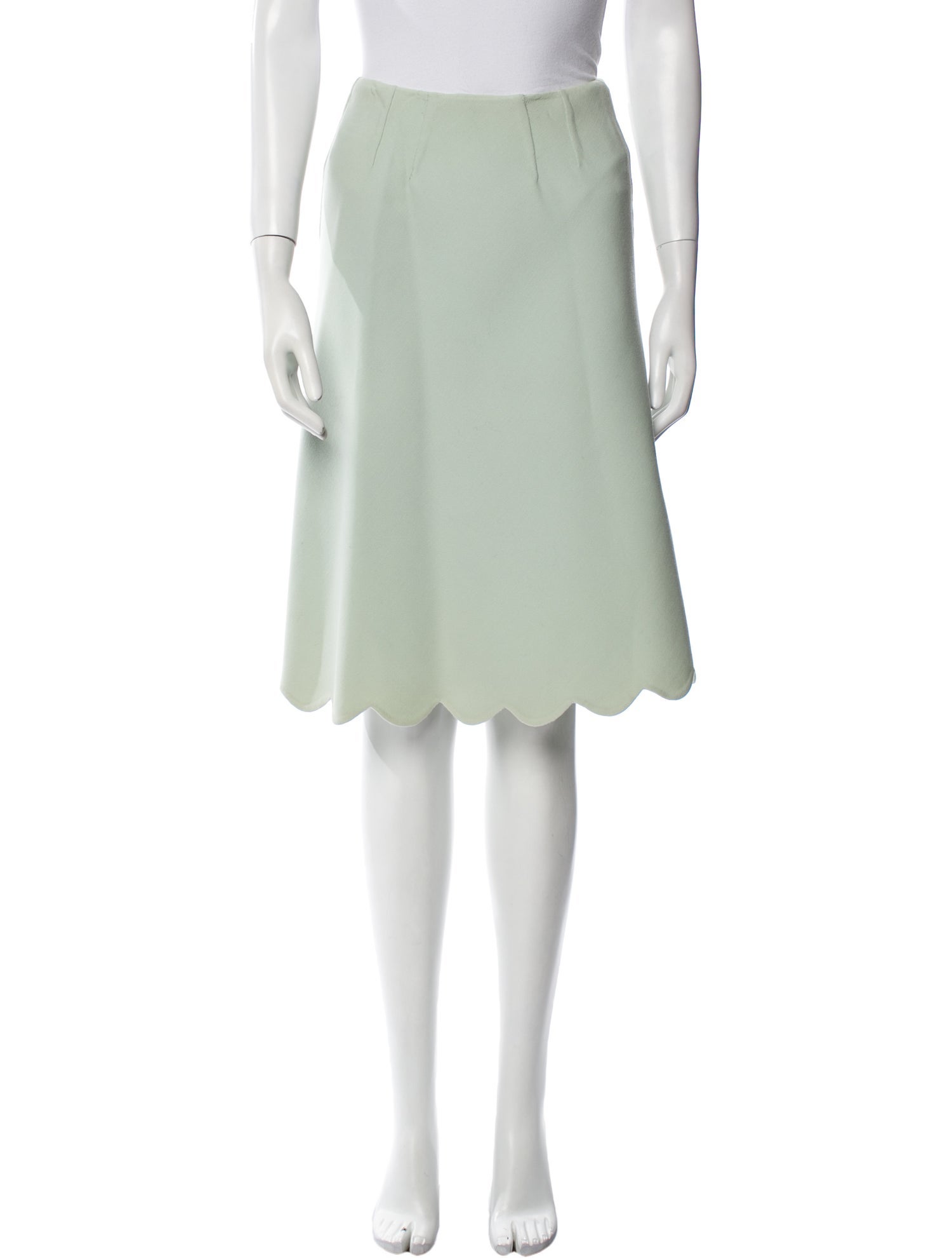 Oscar de la Renta Wool Knee-Length Skirt