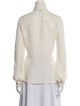 Oscar de la Renta Silk Mock Neck Blouse