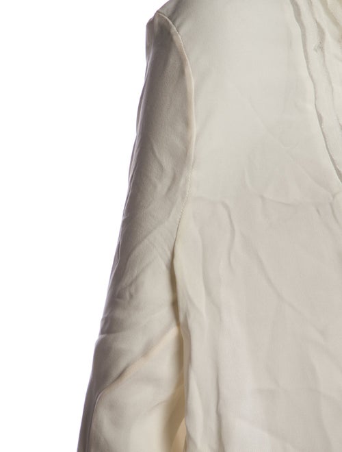 Oscar de la Renta Silk Mock Neck Blouse