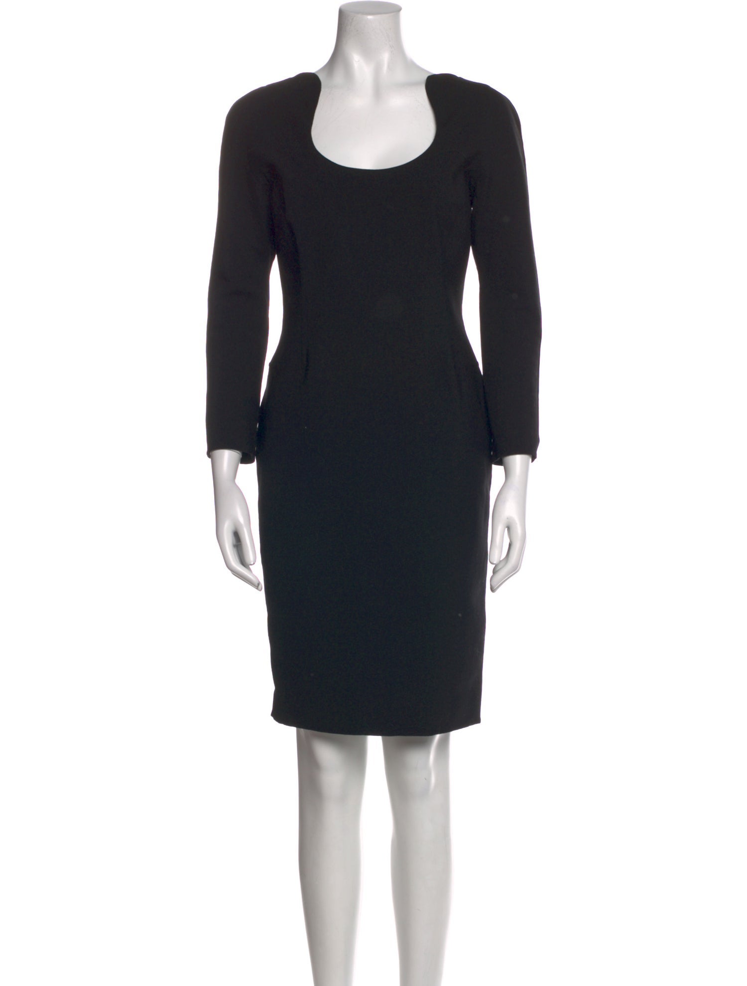Oscar de la Renta Virgin Wool Knee-Length Dress