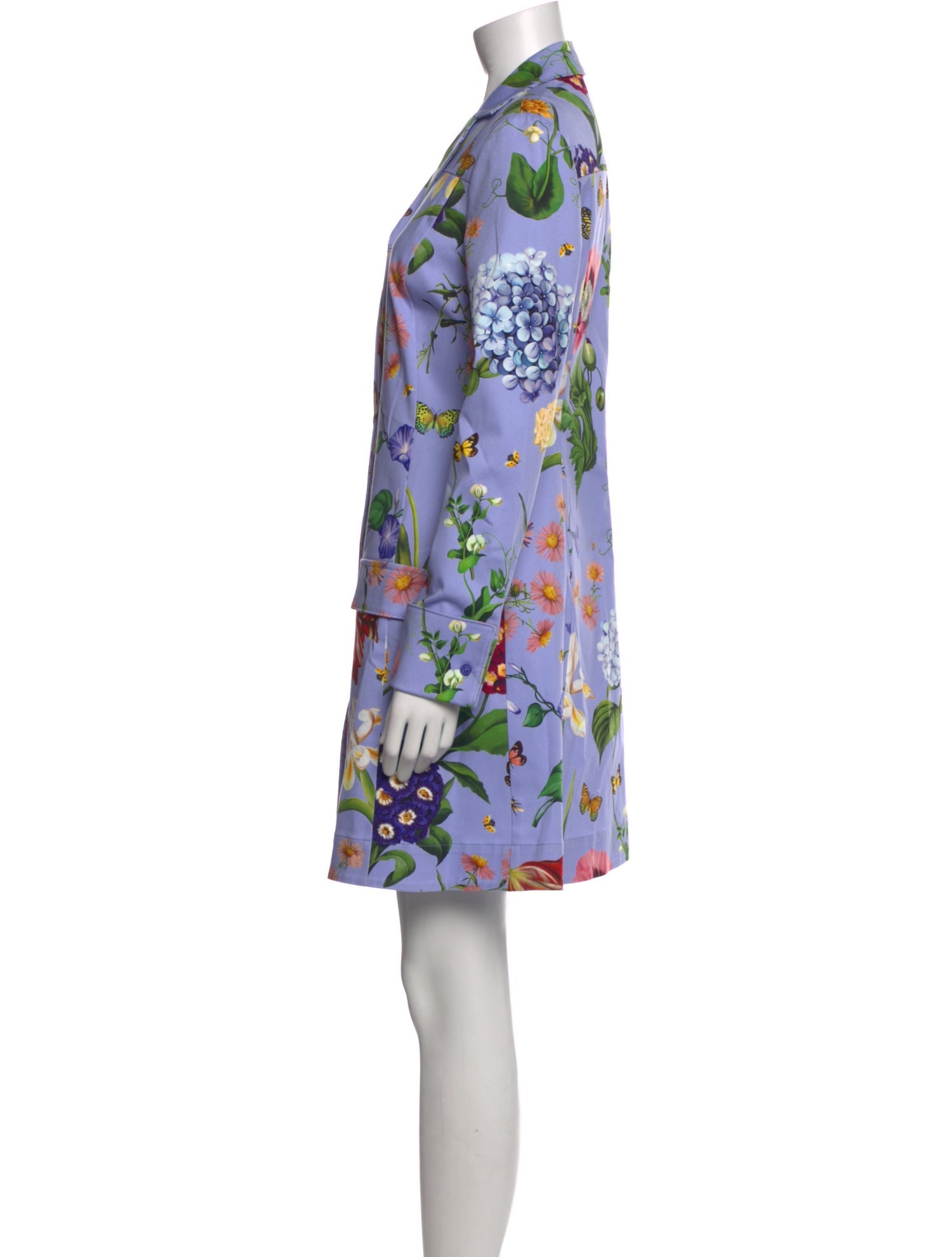 Oscar de la Renta Floral Print Knee-Length Dress