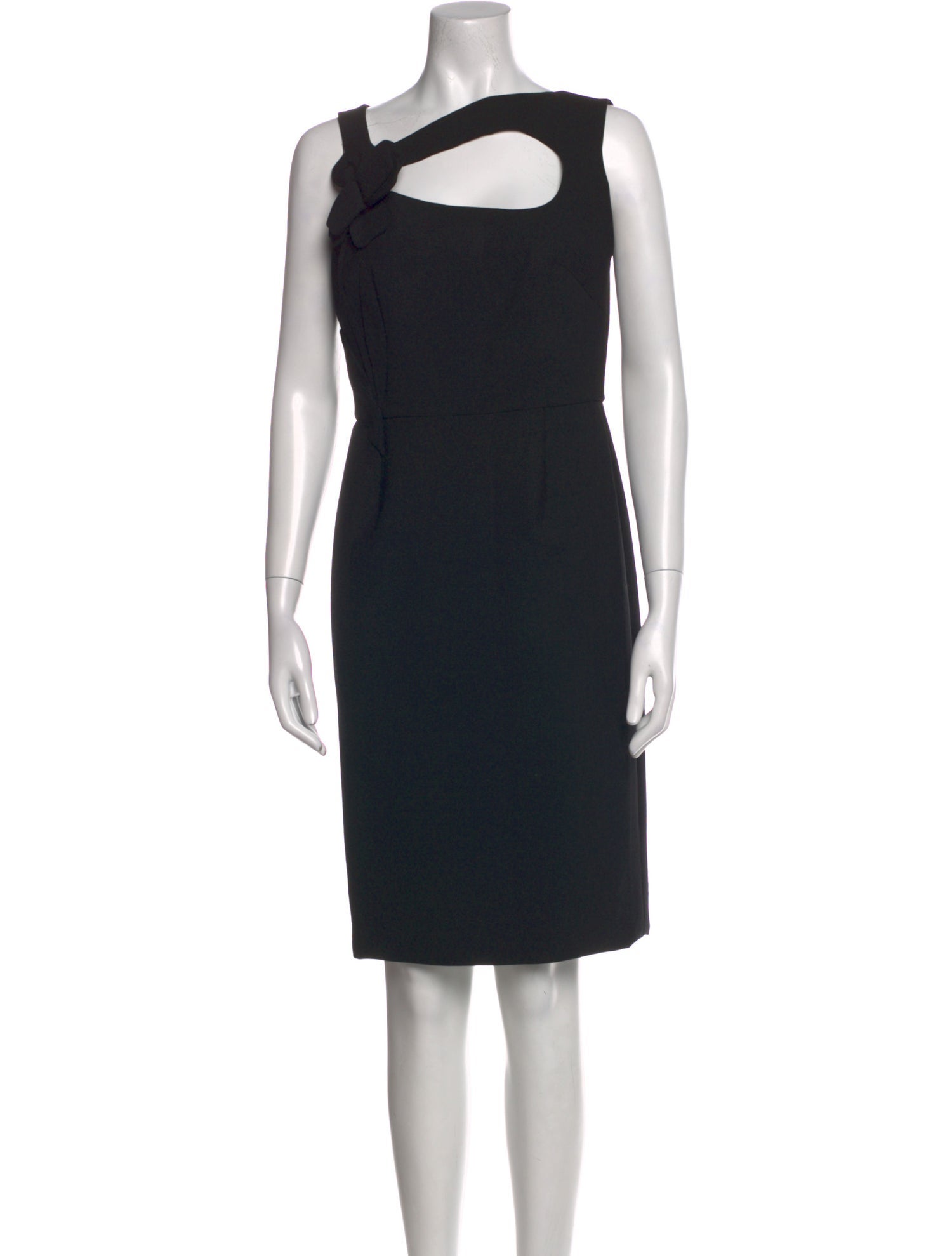 Oscar de la Renta Virgin Wool Knee-Length Dress
