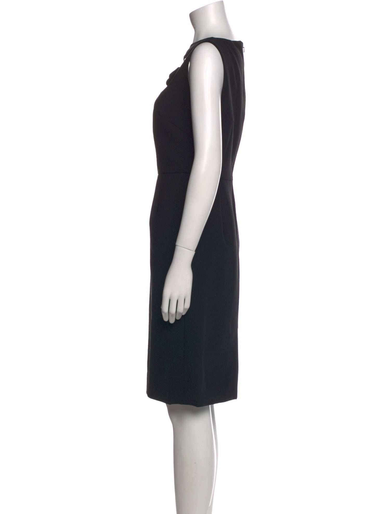 Oscar de la Renta Virgin Wool Knee-Length Dress