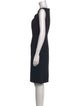 Oscar de la Renta Virgin Wool Knee-Length Dress