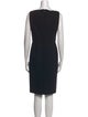 Oscar de la Renta Virgin Wool Knee-Length Dress