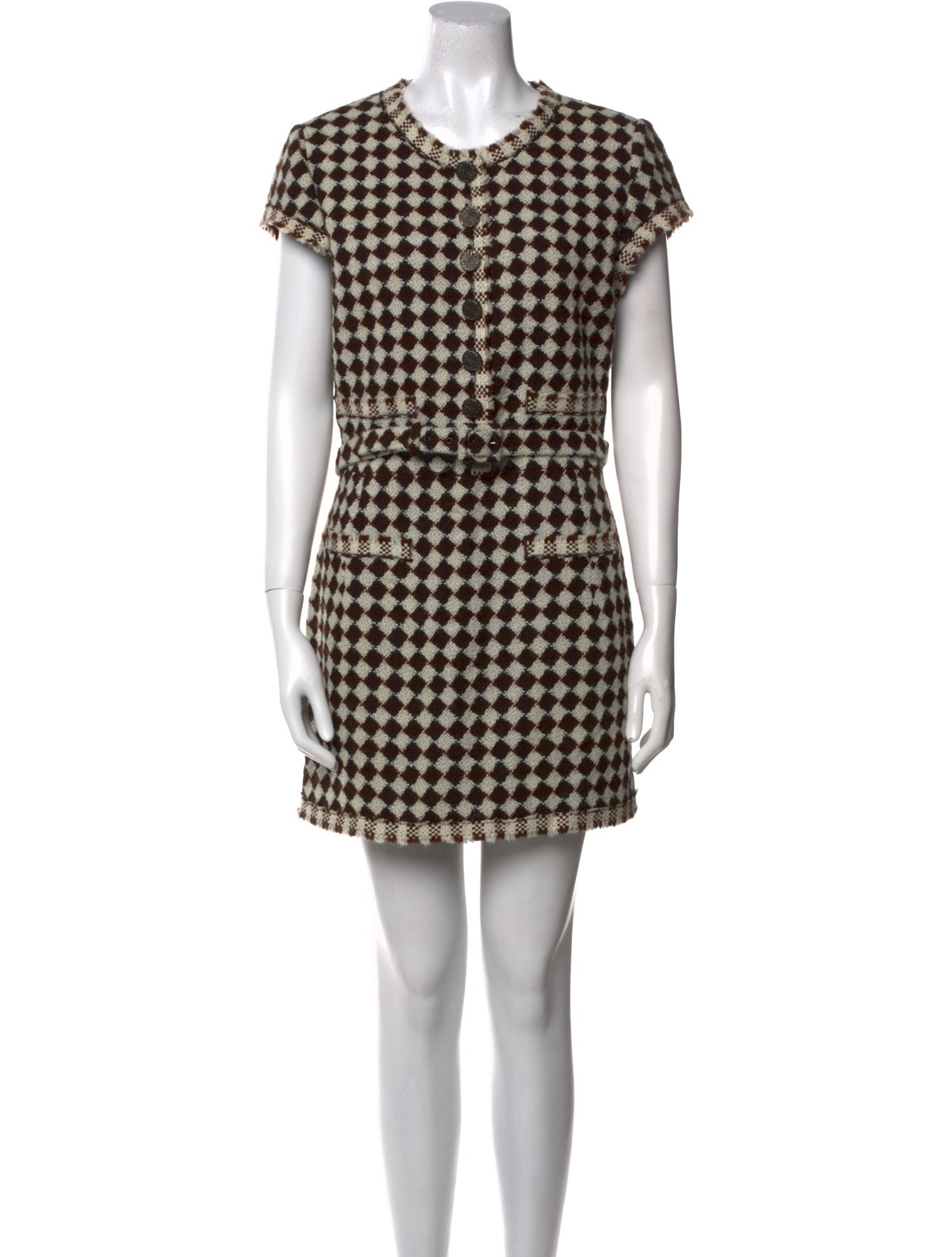 Oscar de la Renta Alpaca Mini Dress