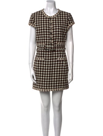 Oscar de la Renta Alpaca Mini Dress