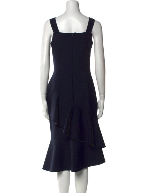 Oscar de la Renta Virgin Wool Midi Length Dress
