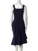 Oscar de la Renta Virgin Wool Midi Length Dress