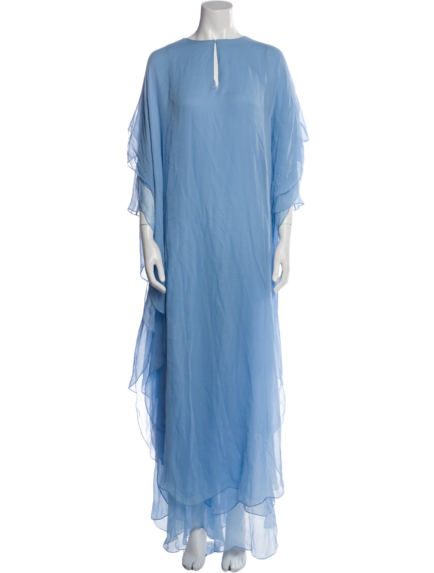 Oscar de la Renta Crew Neck Long Dress