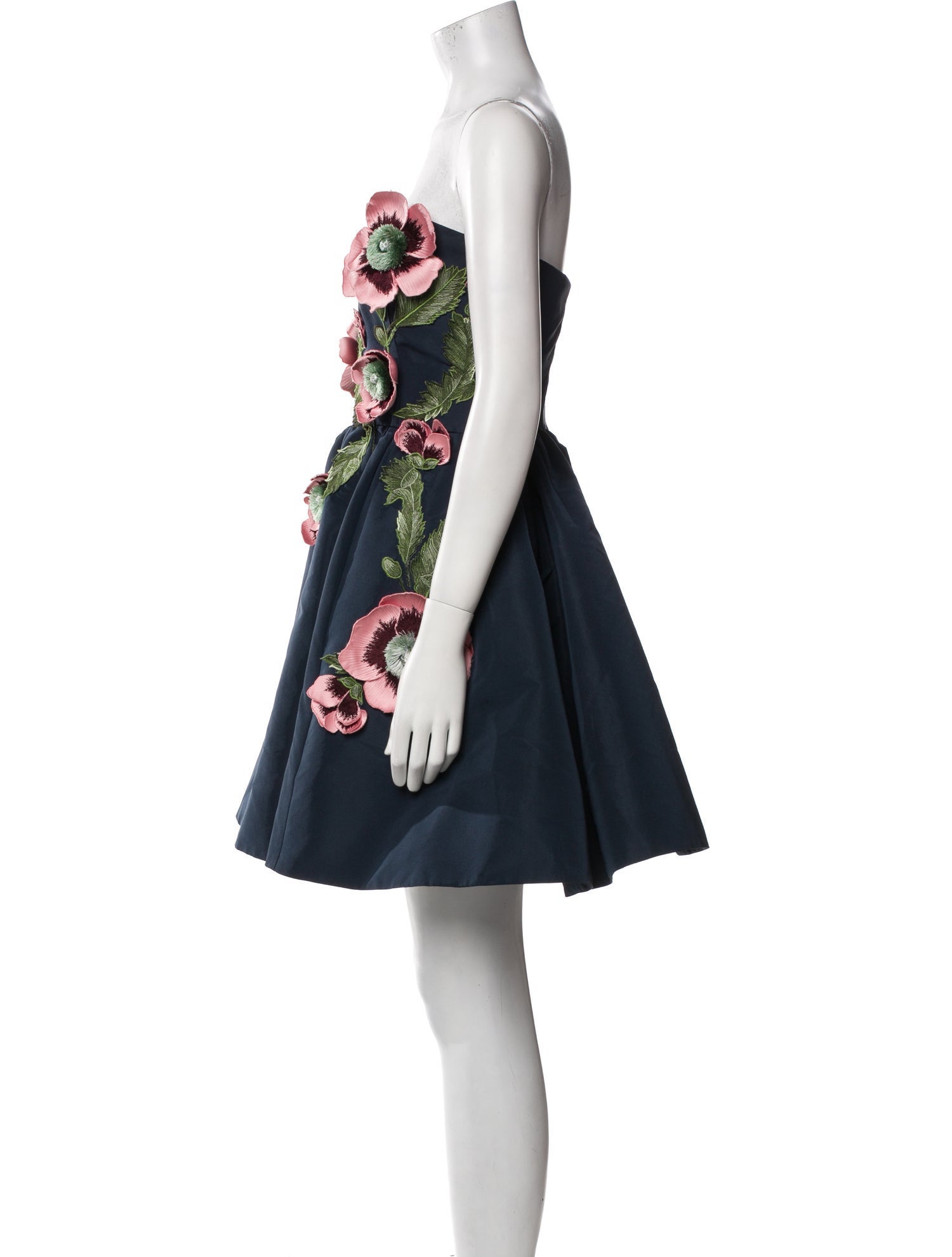 Oscar de la Renta Floral Print Mini Dress