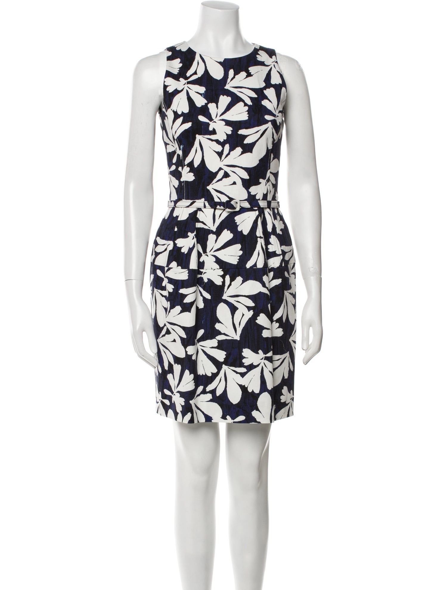 Oscar de la Renta Floral Print Mini Dress