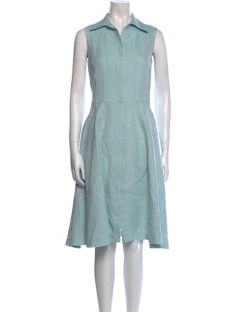 Oscar de la Renta Silk Midi Length Dress