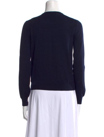 Oscar de la Renta Virgin Wool Floral Print Sweater