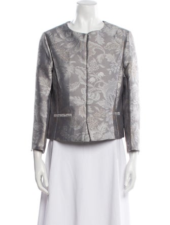 Oscar de la Renta Iso Printed Evening Jacket