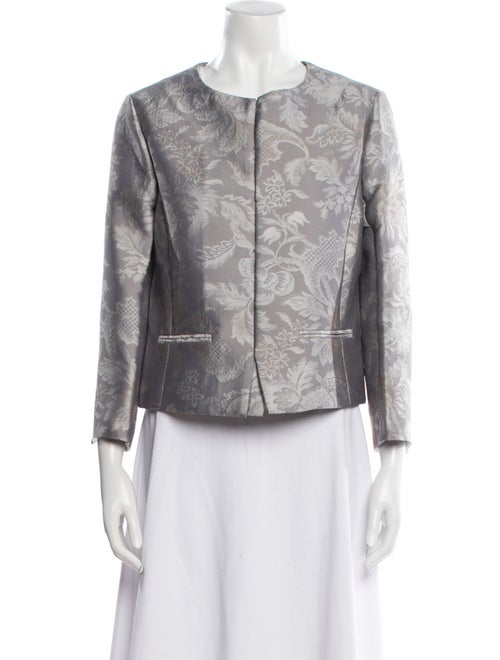 Oscar de la Renta Iso Printed Evening Jacket