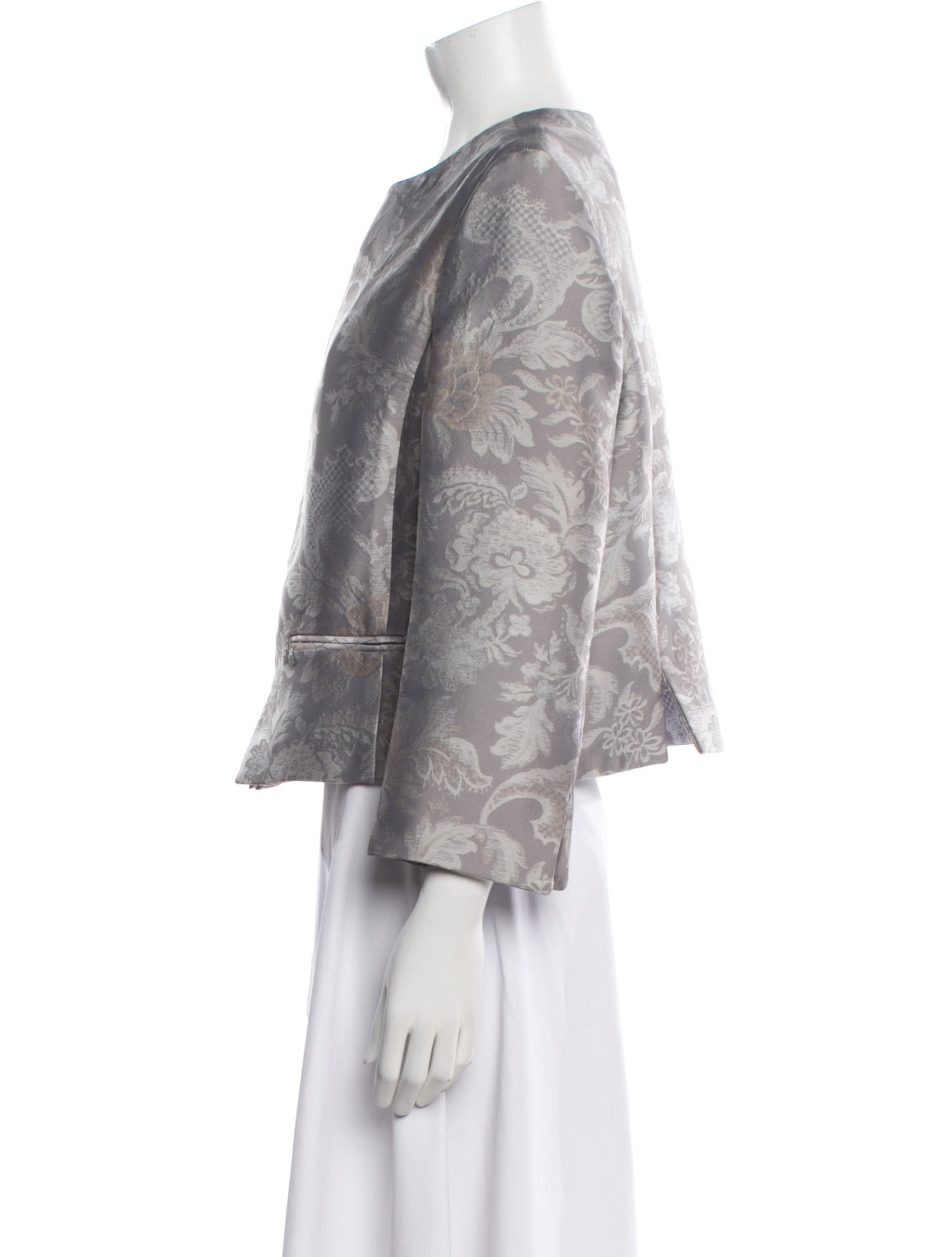 Oscar de la Renta Iso Printed Evening Jacket