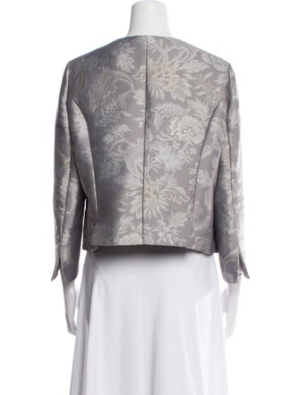 Oscar de la Renta Iso Printed Evening Jacket