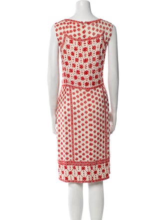 Oscar de la Renta Silk Midi Length Dress