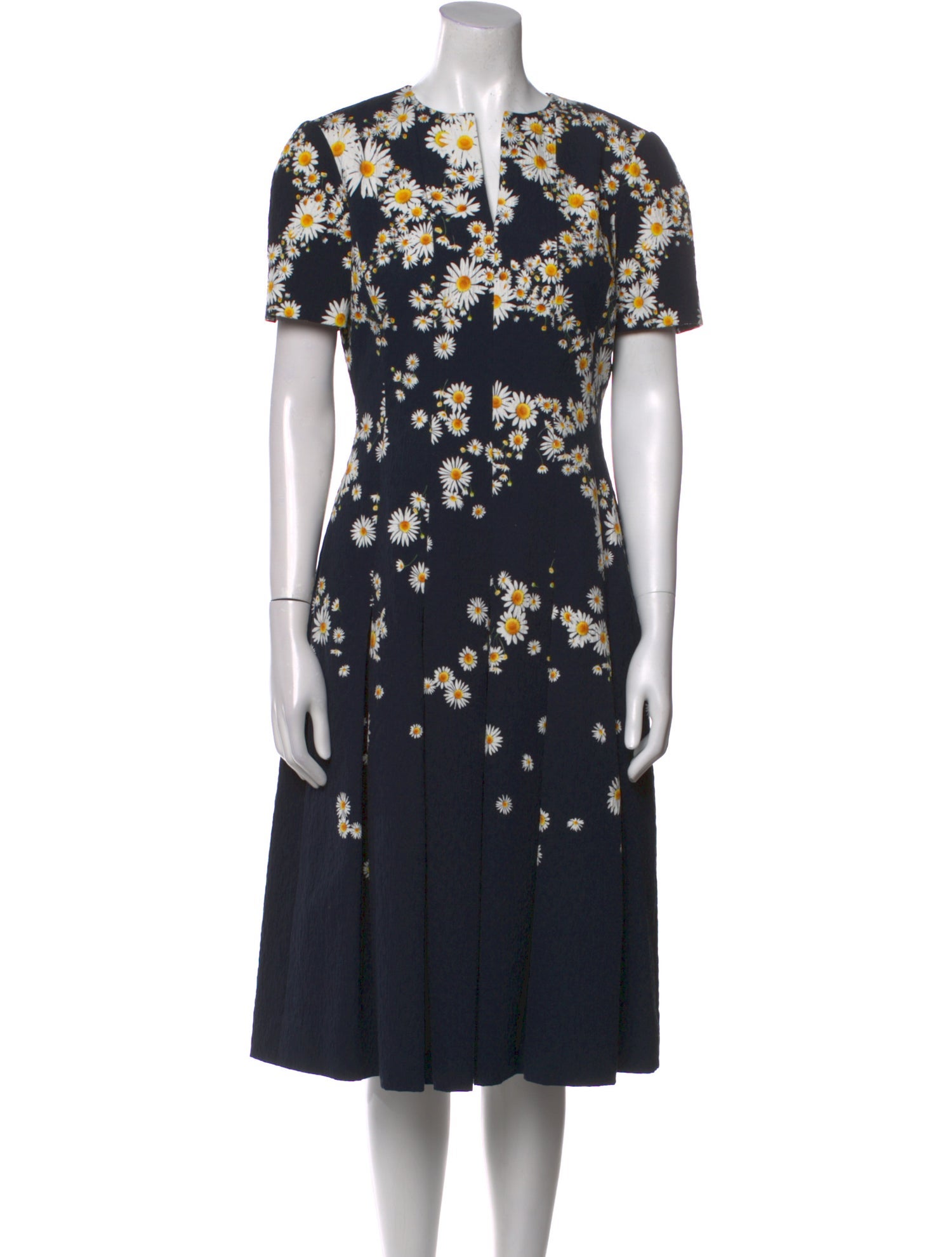 Oscar de la Renta Silk Midi Length Dress w/ Tags