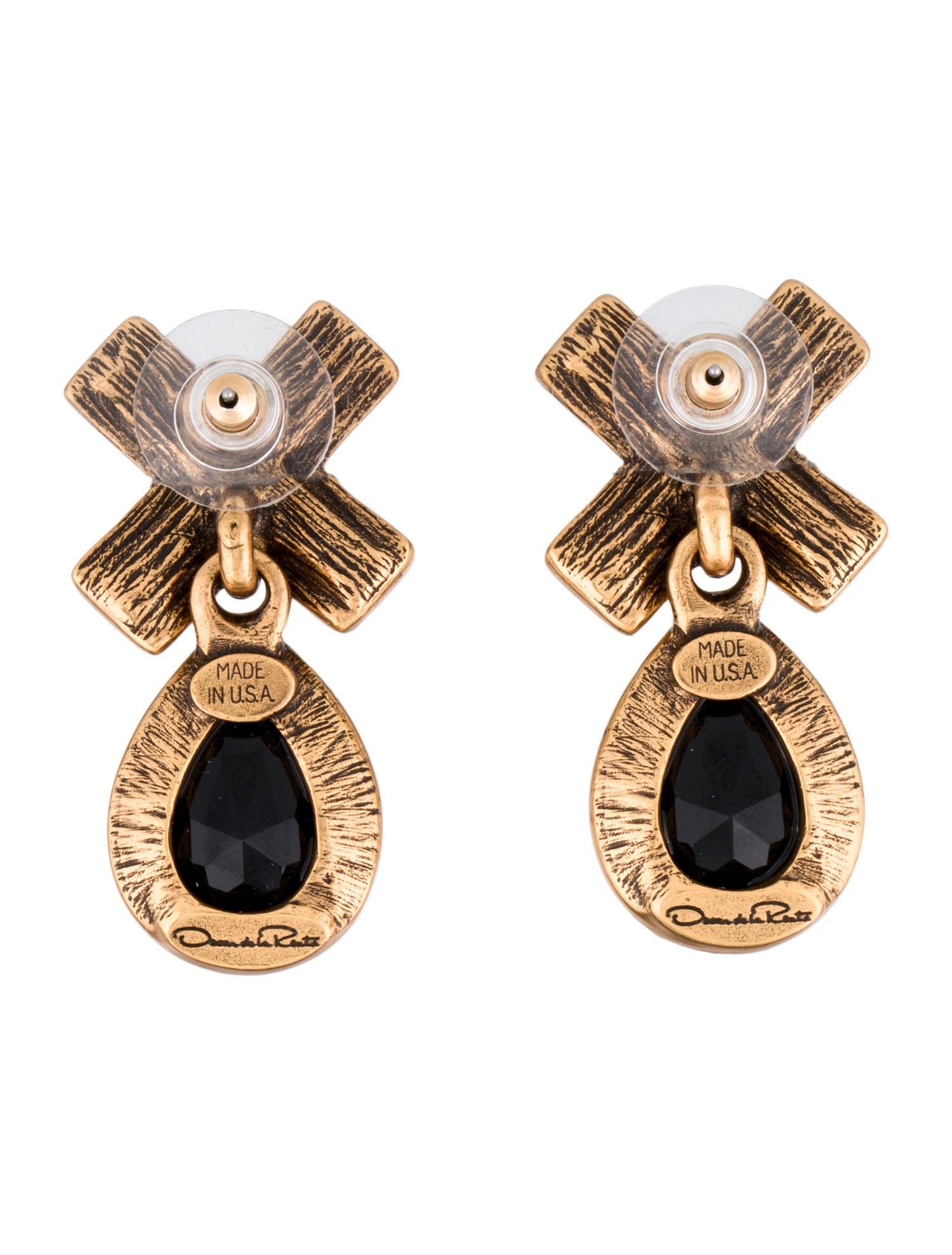 Oscar de la Renta Crystal Drop Earrings