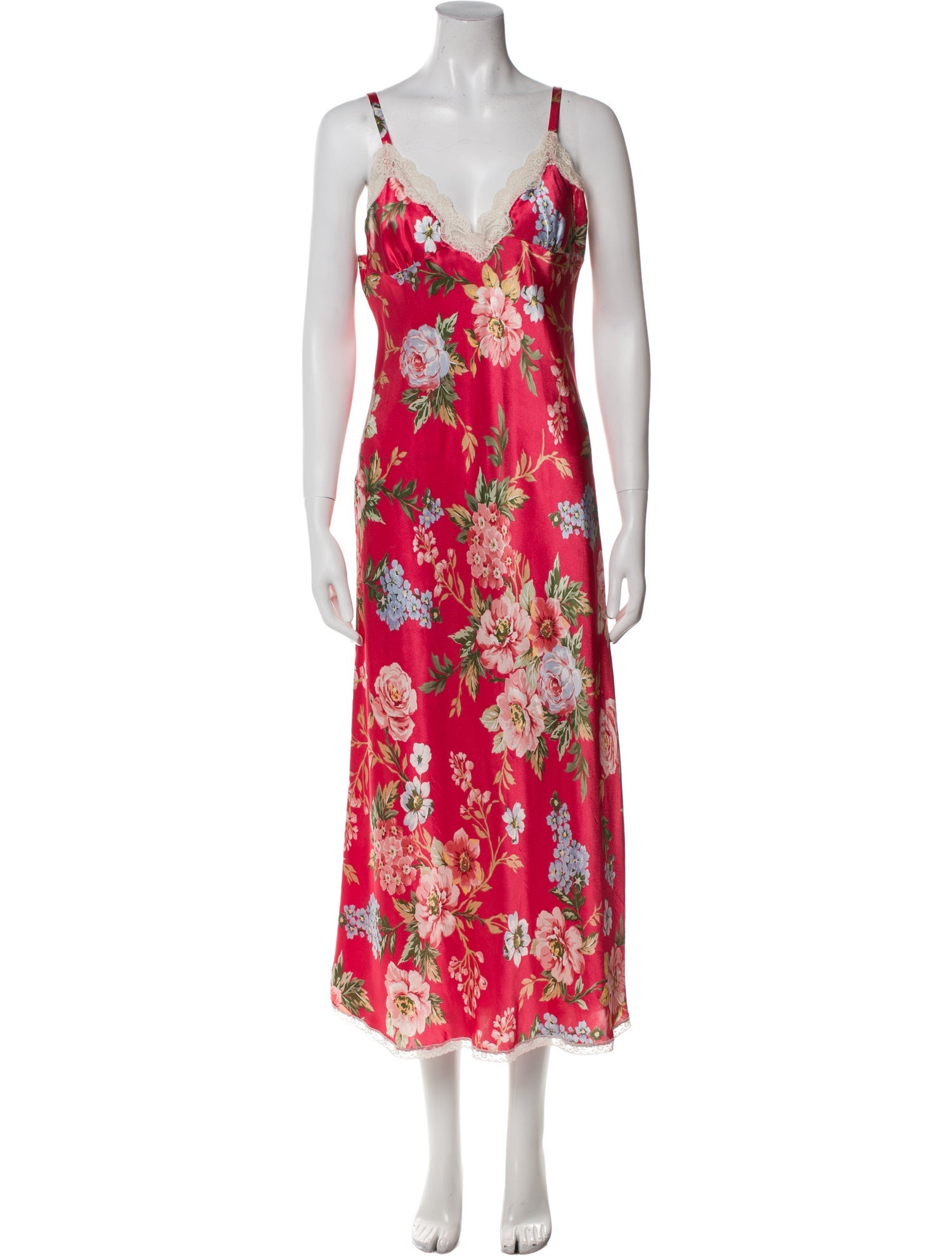 Oscar de la Renta Floral Print Long Dress