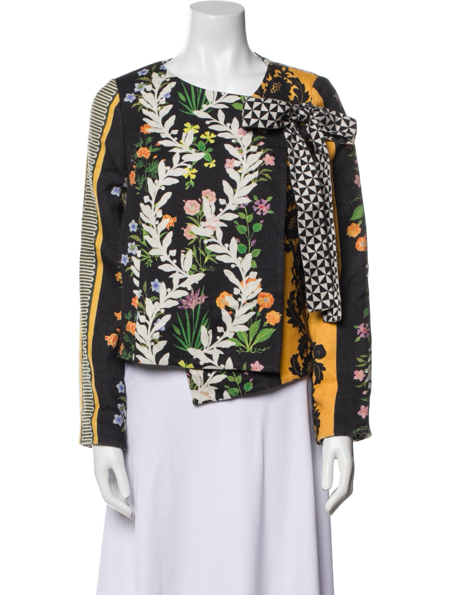 Oscar de la Renta Floral Print Evening Jacket