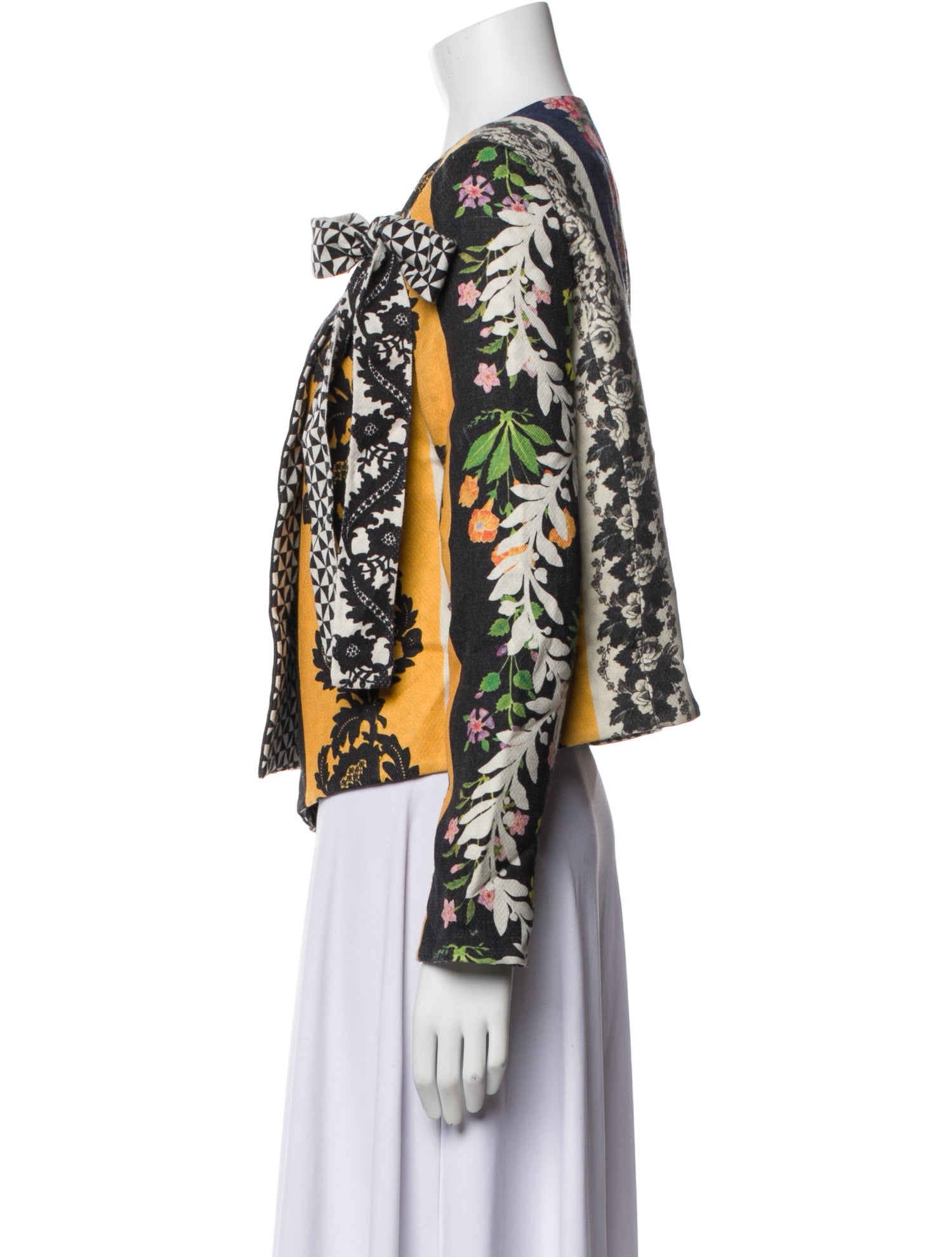 Oscar de la Renta Floral Print Evening Jacket