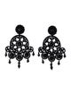 Oscar de la Renta Crystal & Bead Drop Earrings