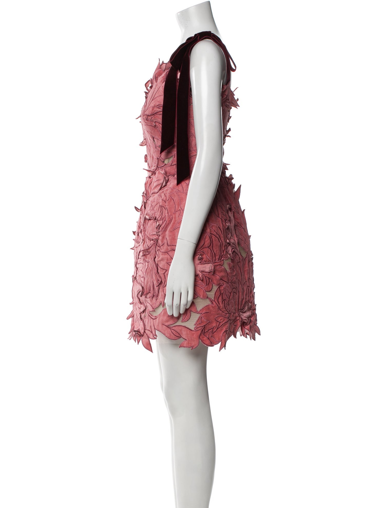 Oscar de la Renta Lace Pattern Mini Dress