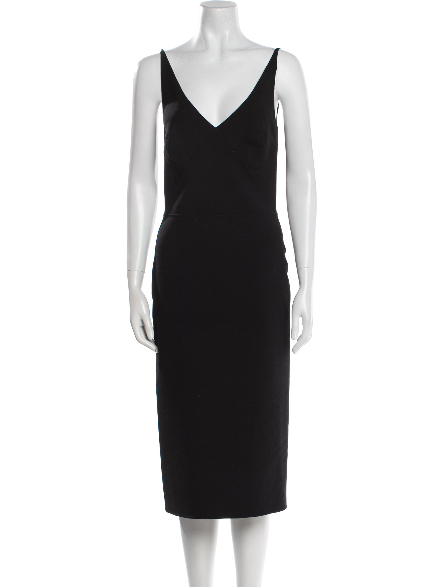 Oscar de la Renta Virgin Wool Midi Length Dress