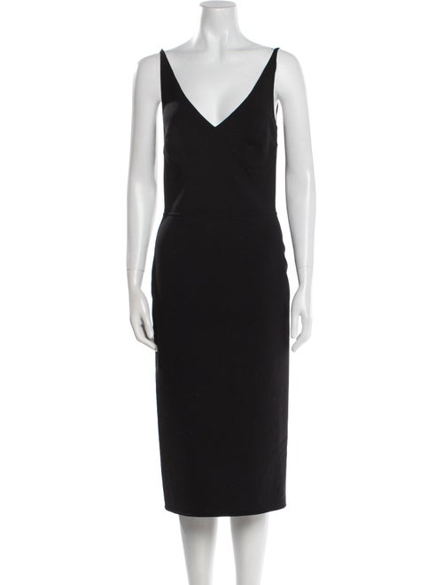 Oscar de la Renta Virgin Wool Midi Length Dress