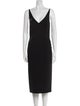 Oscar de la Renta Virgin Wool Midi Length Dress