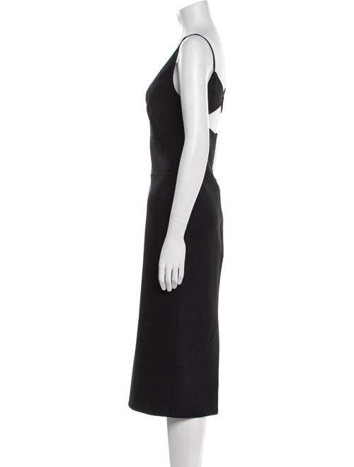 Oscar de la Renta Virgin Wool Midi Length Dress