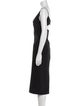 Oscar de la Renta Virgin Wool Midi Length Dress
