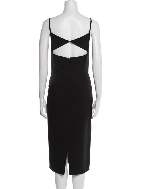 Oscar de la Renta Virgin Wool Midi Length Dress