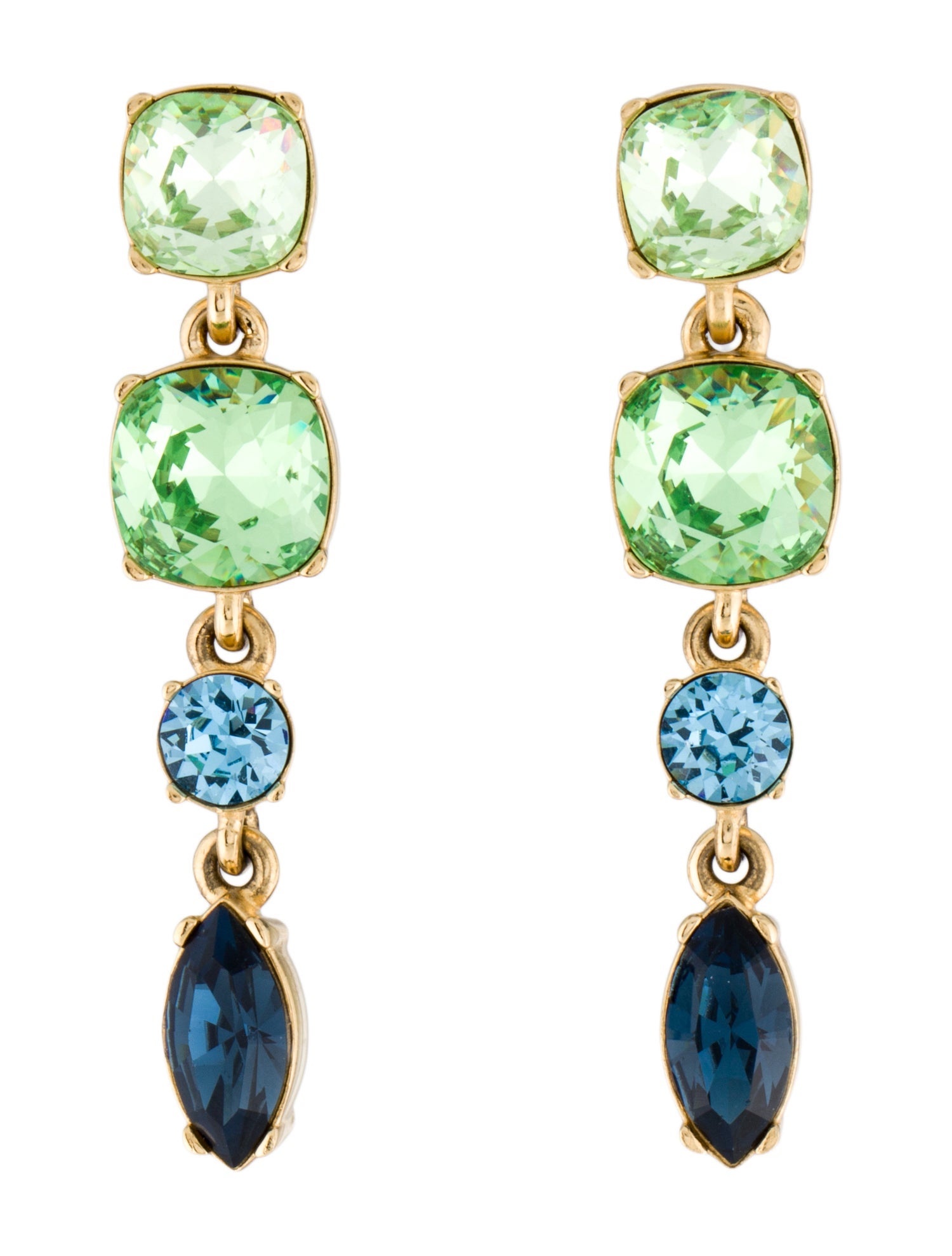 Oscar de la Renta Four-Tier Drop Earrings